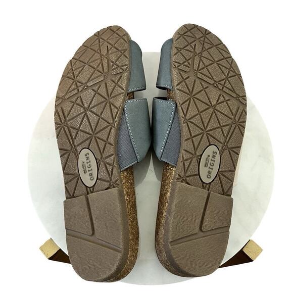 Earth Origins Suede Colorblock Slide Sandals Size 8 Lexi Blue Multi Women's - Picture 8 of 8